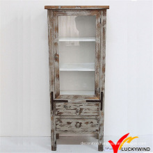 Antique Style Primitive Wood Cabinet Shelf